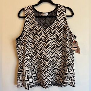 NWT MINIMI CHEVRON PEPLUM TOP